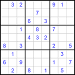 Судоку 9х9 #692 очень трудный