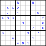 Судоку 9х9 #694 очень трудный