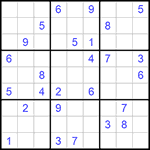 Судоку 9х9 #695 очень трудный