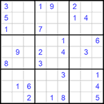 Судоку 9х9 #696 очень трудный