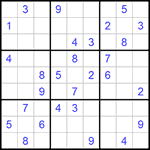 Судоку 9х9 #699 очень трудный