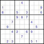 Судоку 9х9 #701 очень трудный