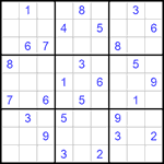 Судоку 9х9 #708 очень трудный