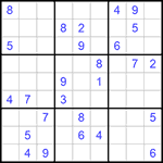 Судоку 9х9 #714 очень трудный