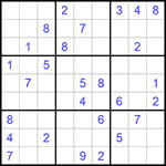 Судоку 9х9 #715 очень трудный