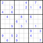 Судоку 9х9 #716 очень трудный