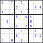 Судоку 9х9 #718 очень трудный