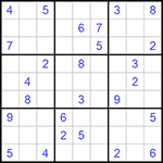 Судоку 9х9 #722 очень трудный