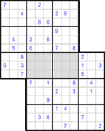 Судоку-сэнсэй #13 очень трудный