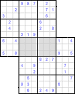 Судоку-сэнсэй #15 очень трудный