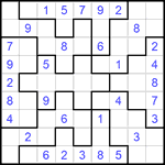 Судоку-пазл 9х9 #176 легкий