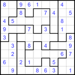 Судоку-пазл 9х9 #177 легкий