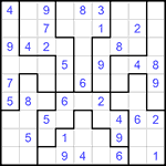 Судоку-пазл 9х9 #181 легкий