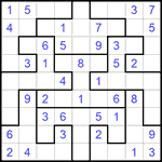Судоку-пазл 9х9 #185 легкий
