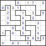 Судоку-пазл 9х9 #187 легкий