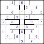 Судоку-пазл 9х9 #156 средний