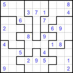 Судоку-пазл 9х9 #158 средний