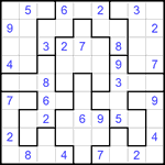 Судоку-пазл 9х9 #159 средний