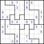 Судоку-пазл 9х9 #160 средний