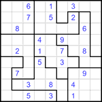 Судоку-пазл 9х9 #161 средний