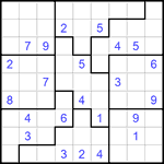 Судоку-пазл 9х9 #164 средний