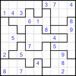 Судоку-пазл 9х9 #166 средний