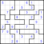 Судоку-пазл 9х9 #168 средний