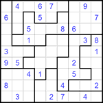 Судоку-пазл 9х9 #172 средний