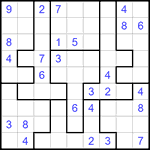 Судоку-пазл 9х9 #156 трудный