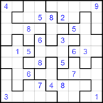 Судоку-пазл 9х9 #157 трудный