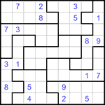 Судоку-пазл 9х9 #158 трудный