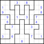 Судоку-пазл 9х9 #161 трудный