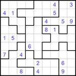 Судоку-пазл 9х9 #162 трудный