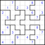 Судоку-пазл 9х9 #166 трудный