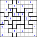 Судоку-пазл 9х9 #167 трудный