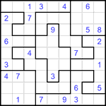 Судоку-пазл 9х9 #170 трудный