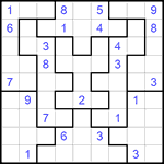 Судоку-пазл 9х9 #176 трудный