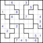 Судоку-пазл 9х9 #177 трудный