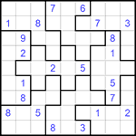 Судоку-пазл 9х9 #178 трудный