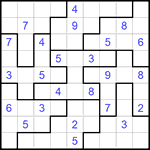 Судоку-пазл 9х9 #179 трудный