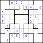 Судоку-пазл 9х9 #180 трудный