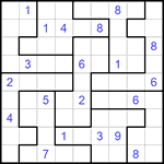 Судоку-пазл 9х9 #156 очень трудный