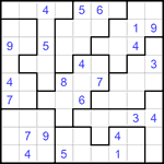 Судоку-пазл 9х9 #157 очень трудный