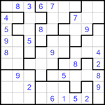Судоку-пазл 9х9 #163 очень трудный