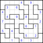 Судоку-пазл 9х9 #164 очень трудный