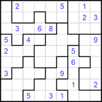 Судоку-пазл 9х9 #167 очень трудный