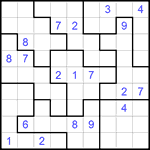 Судоку-пазл 9х9 #169 очень трудный