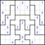 Судоку-пазл 9х9 #170 очень трудный