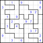 Судоку-пазл 9х9 #173 очень трудный