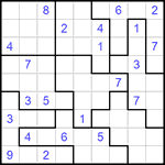 Судоку-пазл 9х9 #174 очень трудный